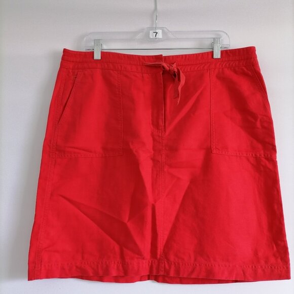 Talbots Dresses & Skirts - Talbots Womens Bright Red Y2K Whimsigoth Linen Blend A-Line Mini Skirts Size 14